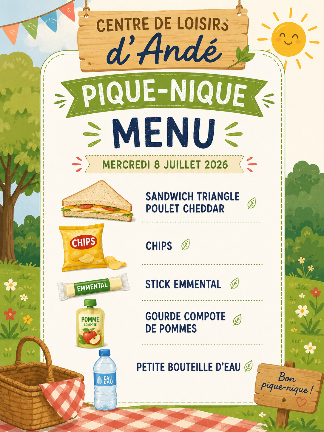 CDL Pique-nique du 8 juillet 2026
